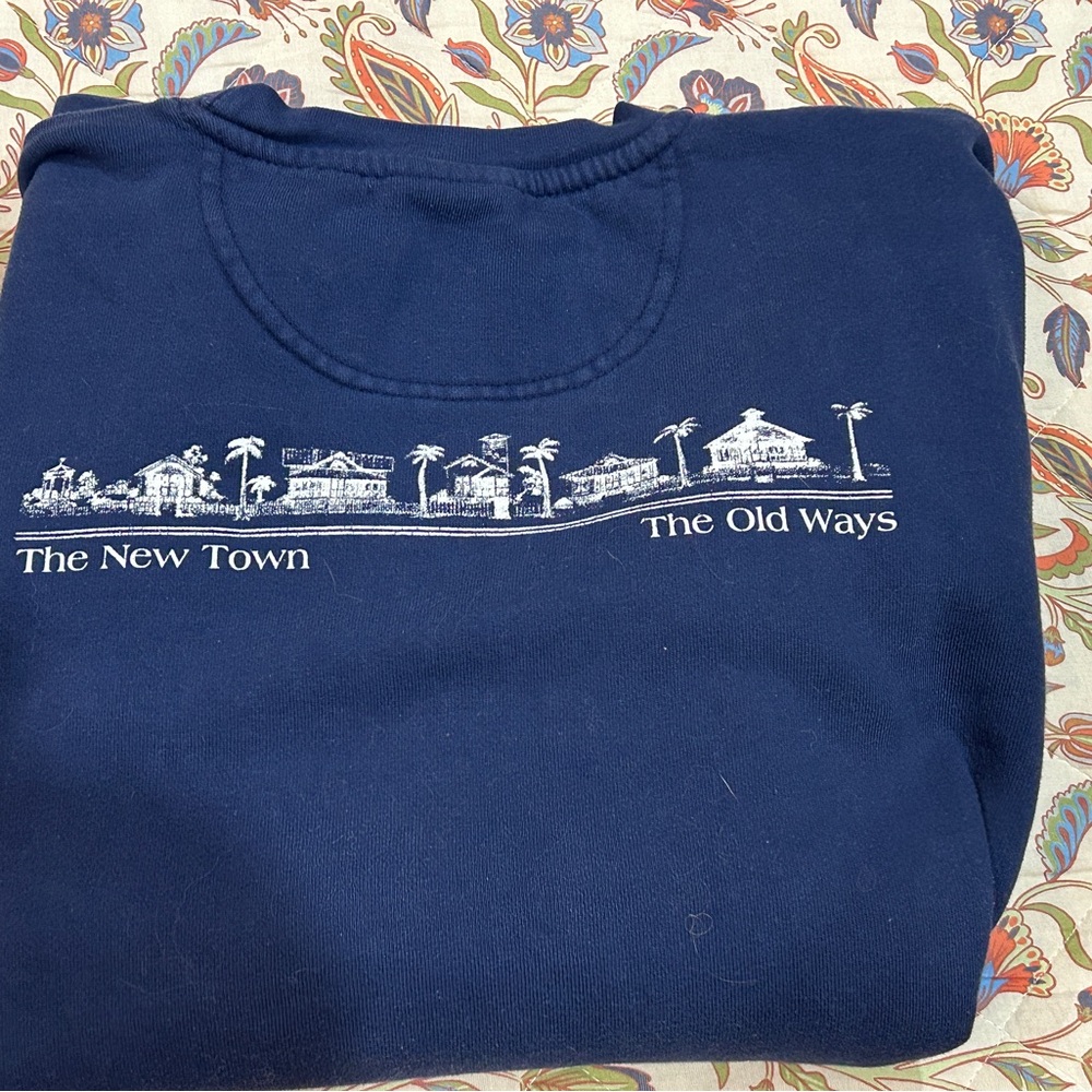 Navy Blue Graphic Sweatshirt